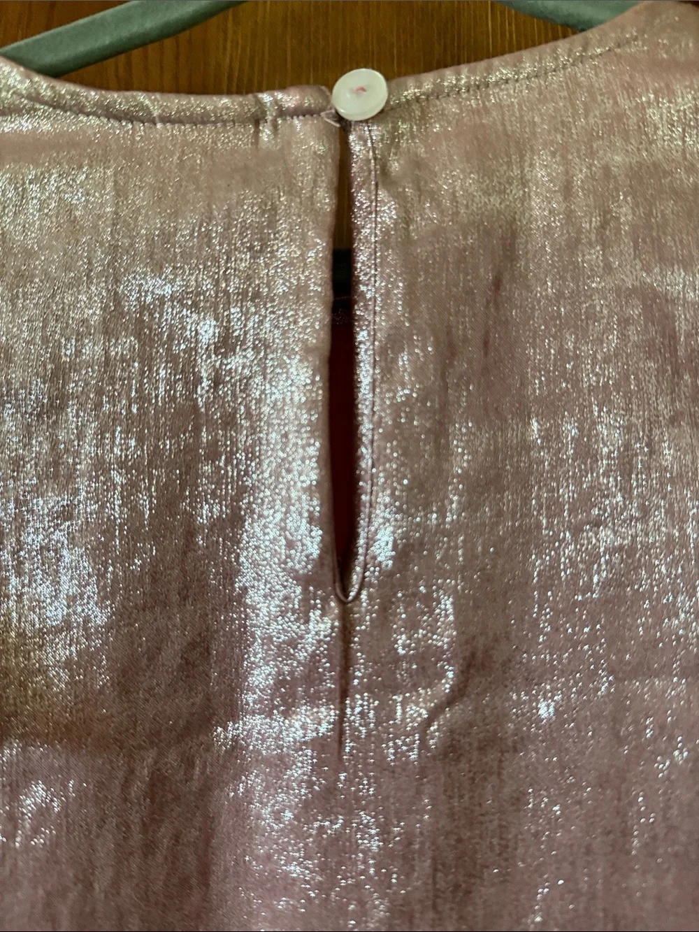 Old Navy Shimmery Light Pink Ruffle Tier Dress